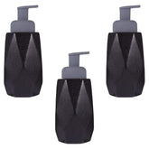 Heart Home Foam Soap Dispenser | Stoneware | Ceramic Handwash Bottle for Kitchen | Soap Dispenser for Wash Basin | Bathroom Accessories (Pack of 3)